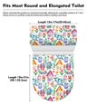 thumbnail image 7 of HELLHERO Butterfly and Floral Pattern Comfortable and Practical 2 Pack Toilet Lid Seat Cover Set, Elastic Bottom Polyester Fabric Toilet Lid Seat Cover, 7 of 7