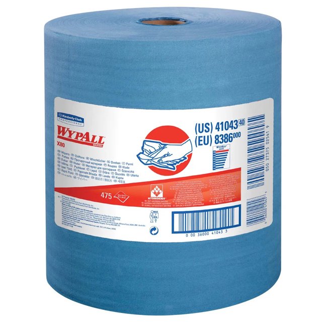 Kimberly-Clark 41043 WypAll® 475 Reusable Cloth Jumbo Roll, Blue - Roll