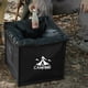 thumbnail image 4 of Bote de basura 60 L Camping Bolsa de jardín portátil para jardín con asa Negro, 4 of 5