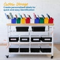 thumbnail image 4 of ECR4Kids Letter Size Plastic Tray Organizer with Lids, Large, Storage Bins, Black, 10-Piece, 4 of 8