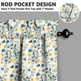 thumbnail image 5 of Wildflower Farmhouse Curtains 24 Inch Short - 3 Panel Rustic Bohemian Set with Vintage Floral Print, Rod Pocket Kitchen, 5 of 6