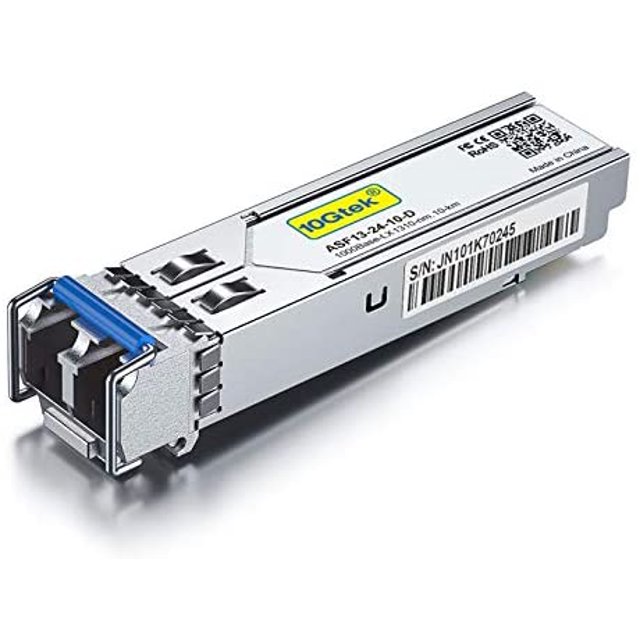 Gigabit SFP LC Single-Mode Transceiver, 1000BASE-LX Mini-GBIC Module for Cisco GLC-LH-SMD/GLC-LH-SM/SFP-GE-L, Meraki