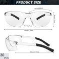 thumbnail image 2 of Gafas de seguridad Salfboy, paquete de 30, ANSI Z87.1, resistentes a los arañazos, 2 of 9