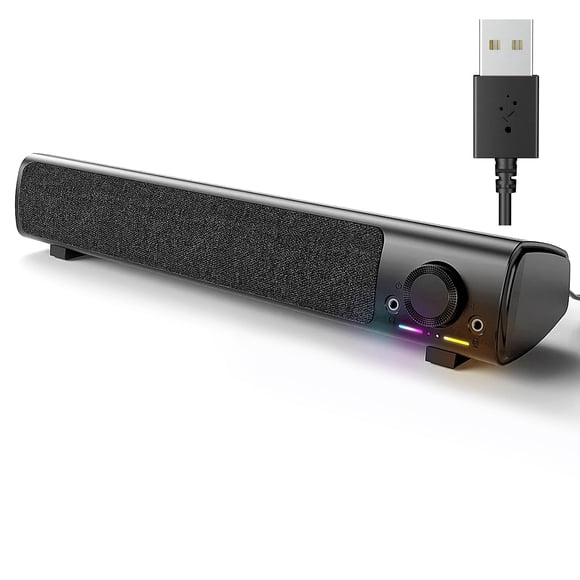 Altavoces para computadora HPYLIF·H Barra de sonido AUX PC de 3,5 mm con alimentación USB