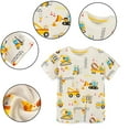 thumbnail image 4 of WOLLED Baby Kids Summer Cartoon T-Shirt Toddler Short Sleeve Crew Neck Tees Shirts Blouse Basic Pure Cotton Shirts Tops for Boys 2-8 Years Old, 4 of 10