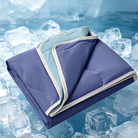 59 x 43 Inch Cooling Blanket Twin,Double-Sided Cool Design Soft Fluffy Cooling Blanket for Night Sweats Hot Sleeper,Lightweight Summer Cool Blankets for Sleeping,Gifts for Women&Men