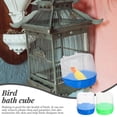 thumbnail image 3 of Raindrops 2Pcs Hanging Parrot Bath Cube Plastic Bird Bathtub for Cage Assorted Color, 3 of 7