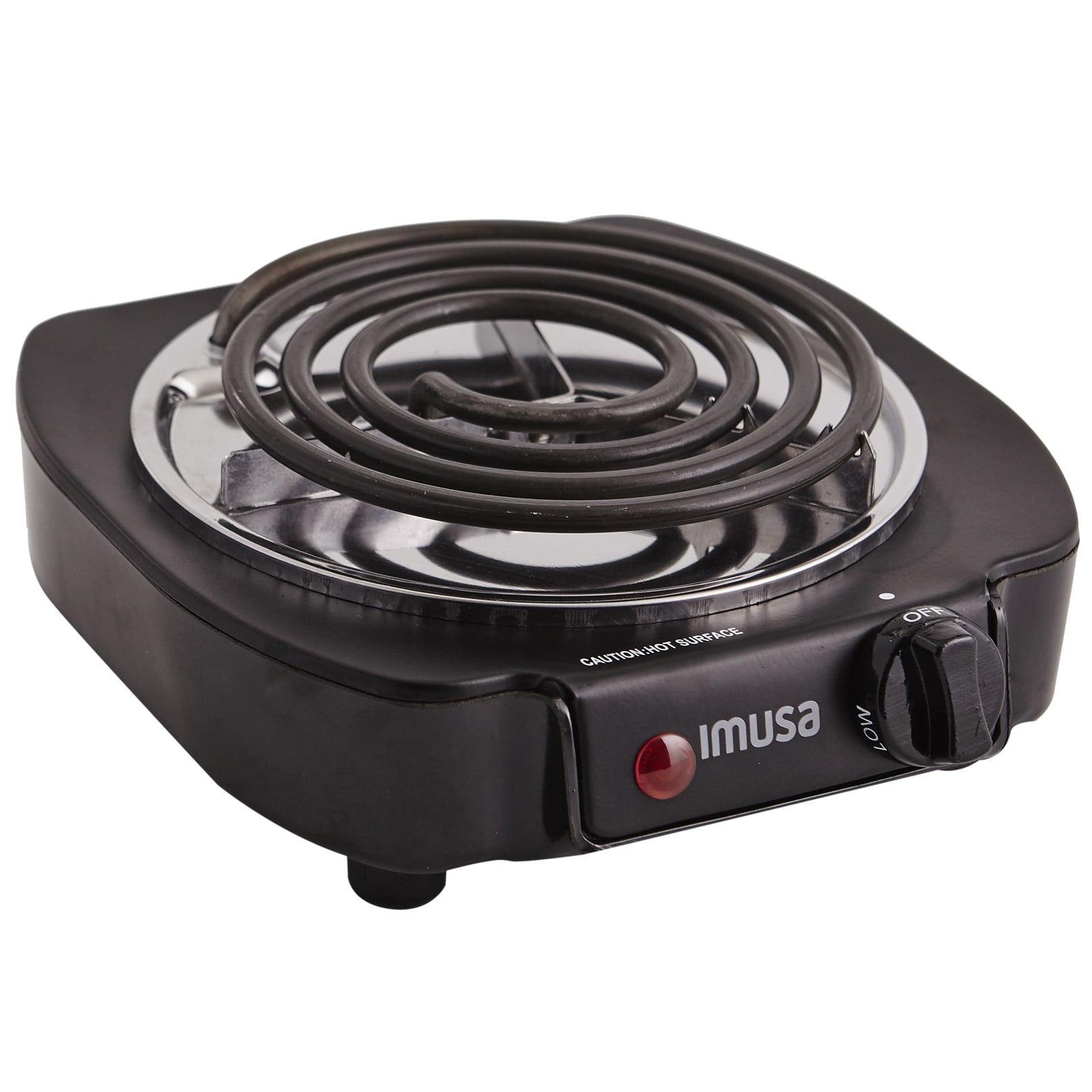 IMUSA Electric Single Black Burner with Temperature Knob