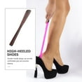 thumbnail image 3 of WAXIAYU Wooden Long Handle Shoe Horn for Seniors, Men, Women, Pregnancy - Claret, 3 of 7