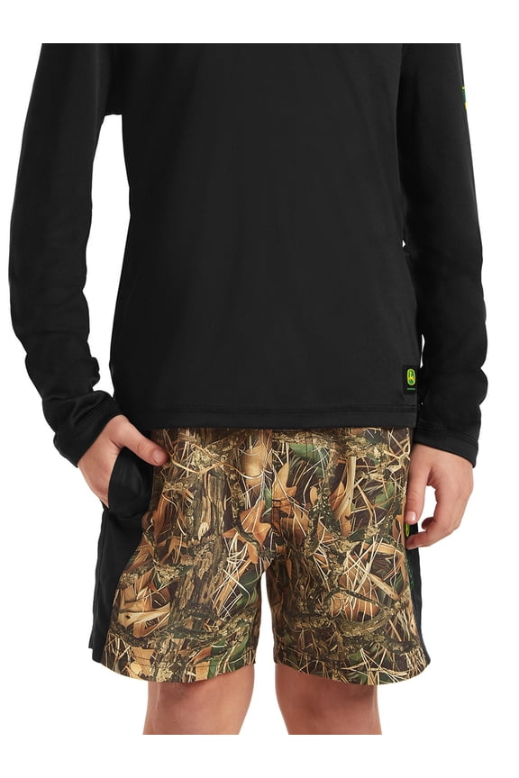 Boys Leaf Camo Blocked Boardshort, 1 Pack Size 4-16