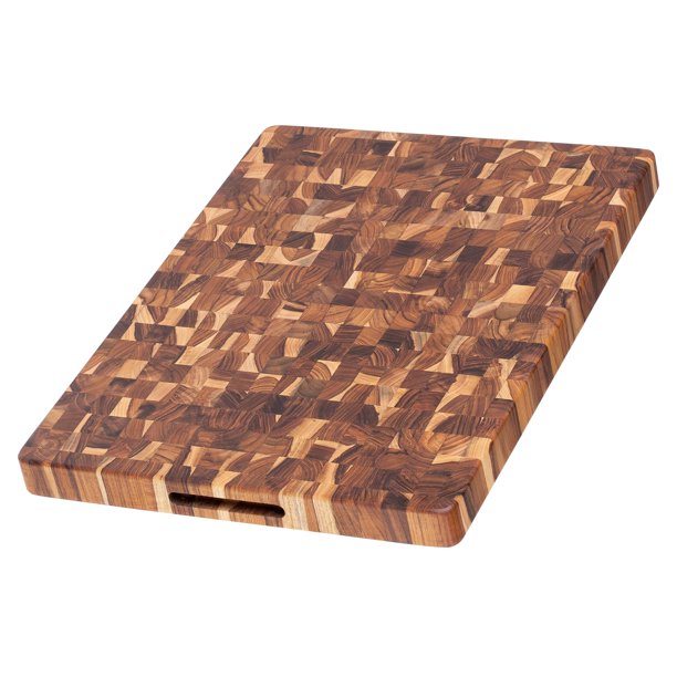 Tabla de cortar Teakhaus Butcher Block grande de madera FSC
