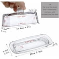 thumbnail image 2 of 8'' Art Glass Butter Dish with Lid,Classic Covered 2-Piece Butter Container For Countertop,Multi-Purpose Preserving Serving Dessert Tray Bowl,Dishwasher Safe, 2 of 6