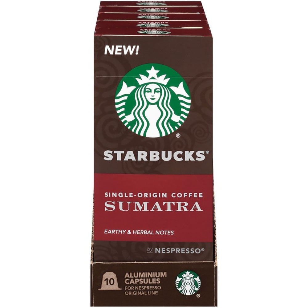 Starbucks Nespresso Coffee Single Origin Sumatra 10 Single Serve