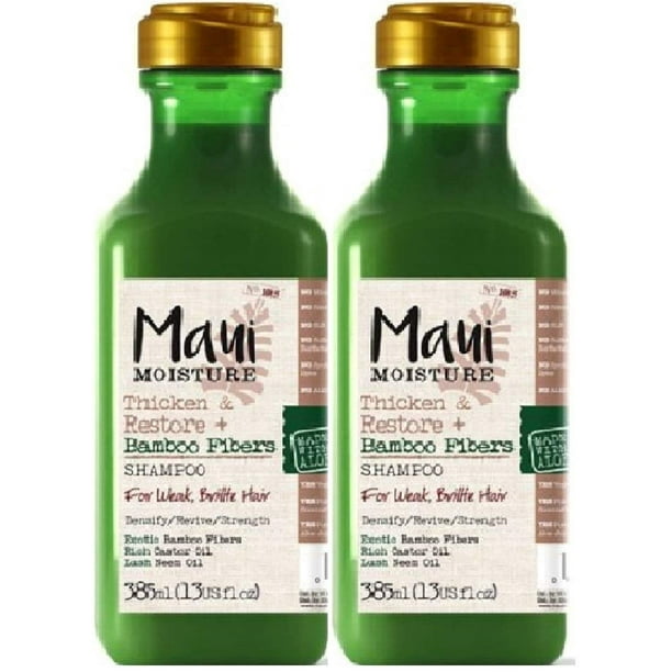 Maui Moisture Shampoo Bamboo Fibers 13 Ounce (Thicken/Restore) (385ml