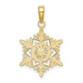 thumbnail image 3 of 14K Yellow Gold Charm Pendant 25 mm 16 Snowflake, 3 of 4