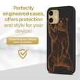 thumbnail image 2 of Case Yard Wooden Case for iPhone-11 Soft TPU Silicone cover Slim Fit Shockproof Wood Protective Phone Cover for Girls Boys Men and Women Supports Wireless Charging Grizzly Bear Design, 2 of 7