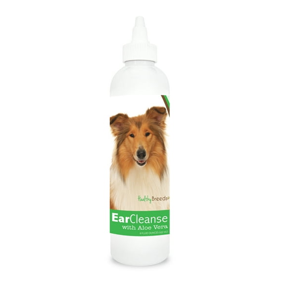 Healthy Breeds Dog Ear Cleanse with Aloe Vera for Collie, Cucumber Melon Scent 8 oz