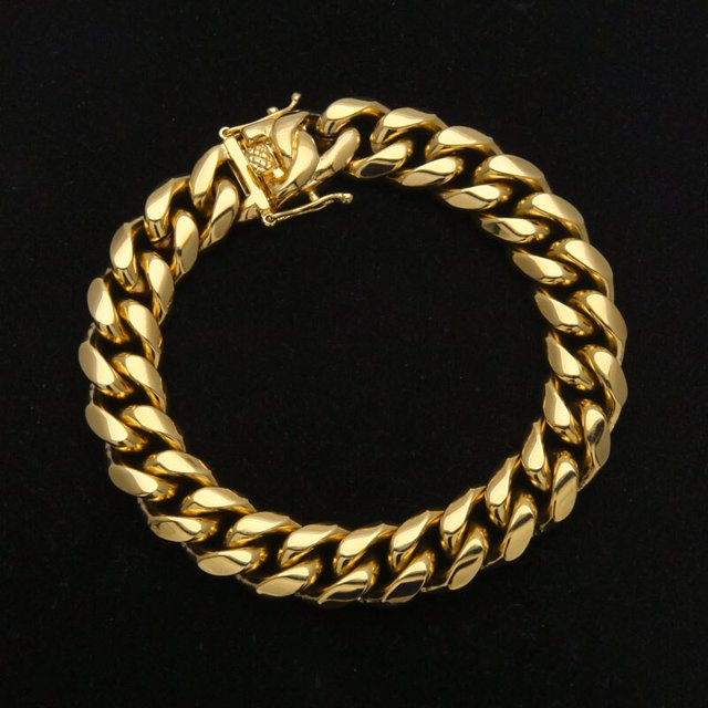 Pulsera de cadena cubana Miami Curb para hombre, brazalete de acero inoxidable con cierre de fundición de dragón, joyería de Hip hop, 8MM ~ 18MM, promoción Fivean unisex