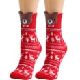 thumbnail image 2 of Tiqkatyck Ankle Socks Clearance, Christmas Socks Woolen Socks Christmas Socks Women's Socks Tube Socks Compression Socks for Women Crew Socks for Women No Show Socks Womens Brown One Size, 2 of 4