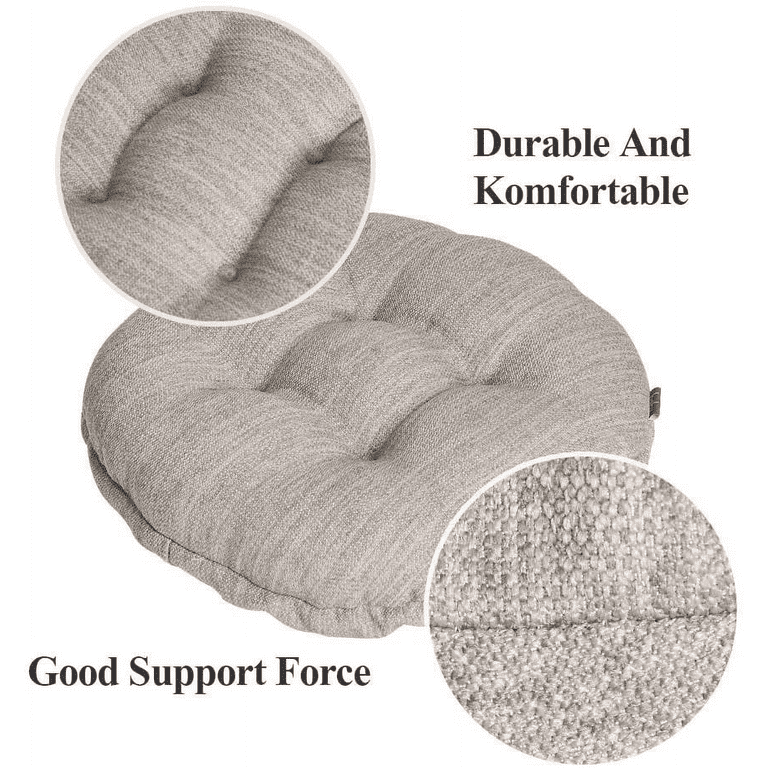 Doingart Stool Covers Round Super Soft Round Bar Stool Cushion Covers Seat Cushion Cushion with Anti slip Mat 12 in Beige