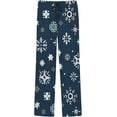 thumbnail image 7 of Top-Kevin Mens Navy Christmas Snowflake Pajama Pants,Soft Lounge Pants Comfy Pajama Bottoms Drawstring Pockets White For Men, 7 of 7