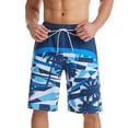 thumbnail image 2 of Ierhent Mens Swim Trunks Mens Swim Trunks with Compression Liner 9" Beach Board Shorts Men 2 in 1 Quick Dry Bathing Suit with Pockets Sky Blue,XL, 2 of 3