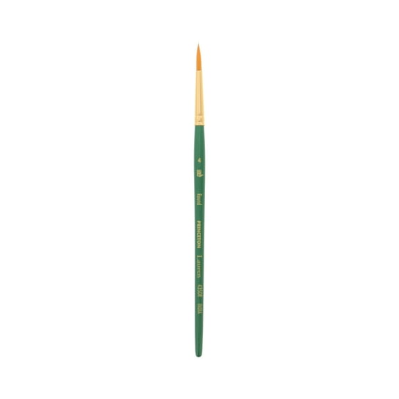 Princeton Brush Lauren Golden Synthetic Watercolor & Acrylic Brush, Round, 4