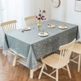 thumbnail image 1 of FFIY Nappe en Vinyle Imperméable, Nappe Ronde Résistante, Nappe Essuyable pour Cuisine et Salle à Manger (Beige, 60 Pouces Ronde), 1 of 7
