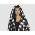 thumbnail image 2 of Amari Oversized Berber Lounger (Black Check, XS/S), 2 of 5