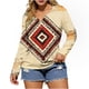 thumbnail image 3 of TaTaai Printed Long Sleeve T-Shirt Lightweight Loose Women's Fashion Retro Western Print Round Neck Button Detail Casual Spring Daily Top Gift, 3 of 5
