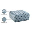 thumbnail image 2 of Meridian Furniture Ariel Button Sky Blue Velvet Ottoman and Bench, 2 of 4