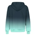 thumbnail image 5 of Winter Trendy Olyvenn Women Gradient Color Long Sleeve Zip Up Fuzzy Fleece Hoodie Sweatshirt Outwear Jacket with Pockets Army Green 6, 5 of 5