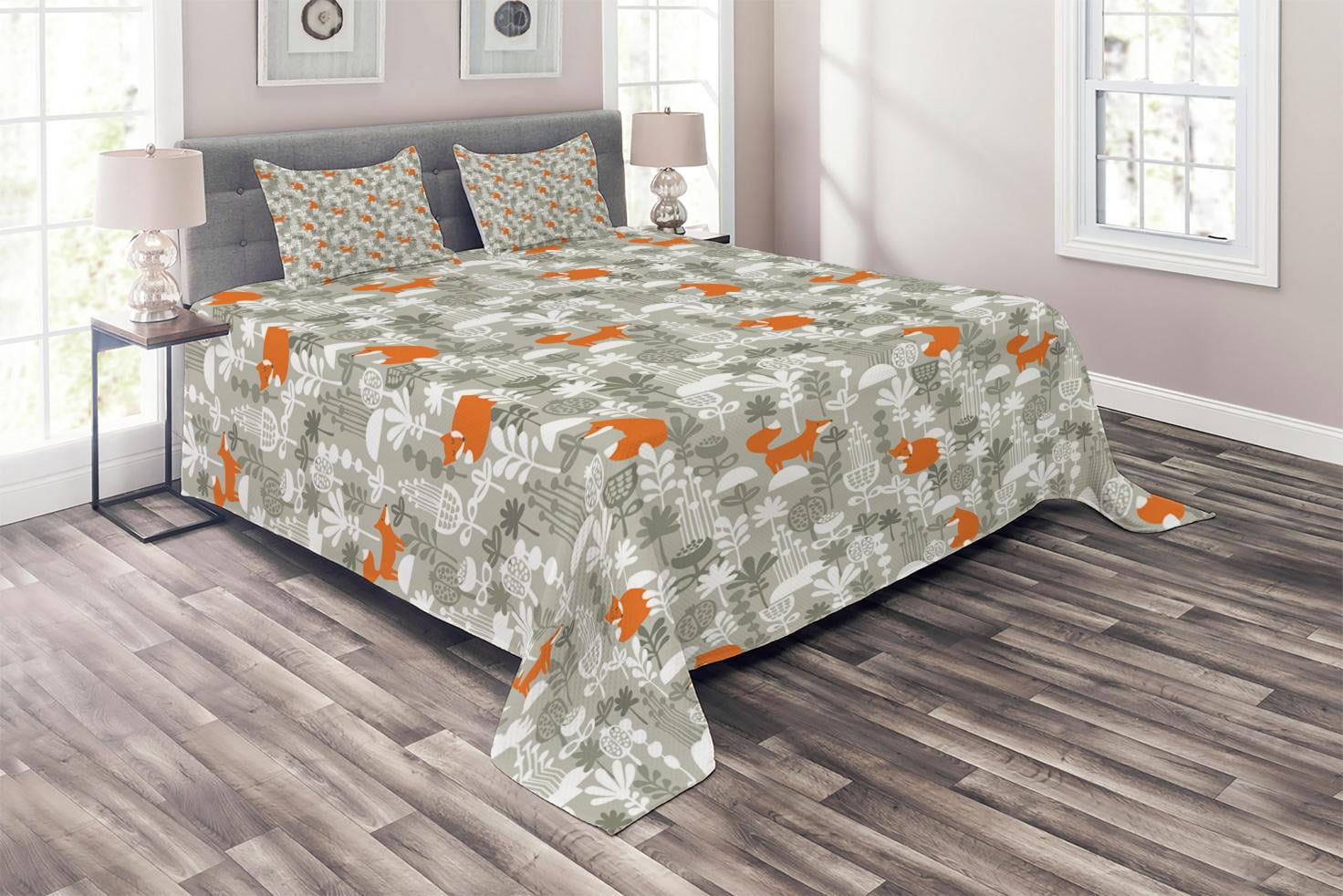 Details about   Abstract Quilted Bedspread & Pillow Shams Set Animal Skin Patterns Print 