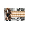 thumbnail image 7 of Liacowi Women Juniors Loose Shirt Jacket Plaid Outwear Lapel Long Sleeve Vintage Shacket Casual Tops Coat for Teen, 7 of 7