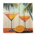 thumbnail image 2 of Yayeee Shower Curtain with Hooks 72"x72" Waterproof Fabric Bathroom Hanging Decor, Mid Century Glasses, 2 of 5