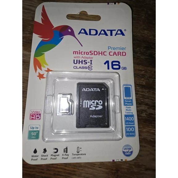Adata Premier Micro Sdhc Card 16 Gb With Adapter-Uhs-I, Class 10