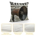 thumbnail image 4 of Qinduosi Outdoor Throw Pillow Covers Soft Movie Theater Porch Pillows Cases Cushion Covers For Living Room Bedroom Vintage Rustic Decorative Throw Pillowcases Couch Chair White, 4 of 5