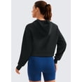 thumbnail image 2 of CRZ YOGA Womens SoftAura Cropped Hoodie Long Sleeve Hooded Sweatshirt Basic Workout Casual Pullover, 2 of 6