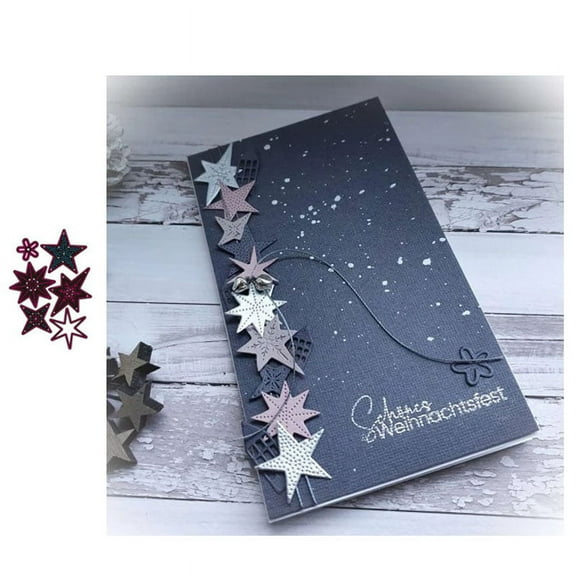 Metal Die Cuts, Various Star Cutting Dies Stencil for DIY Scrapbooking Album Decorative Card Making Embossing Craft
