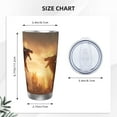 thumbnail image 4 of Daiia Castle Cool Fire Dragon Printed 20oz Insulated Coffee Cup with Straw Topper, Fully Spill Proof Travel Coffee Mug, Stainless Steel Tumbler for Work Home Outdoor Car-Without Straw, 4 of 8
