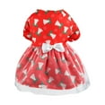 thumbnail image 1 of Christmas Festival Pet Skirt for Party - Attractive, Elegant, See-through Mesh, Xmas Tree Pattern, Bells Print, Photograph Prop, Polyester, Christmas Pet Skirt, 1 of 8
