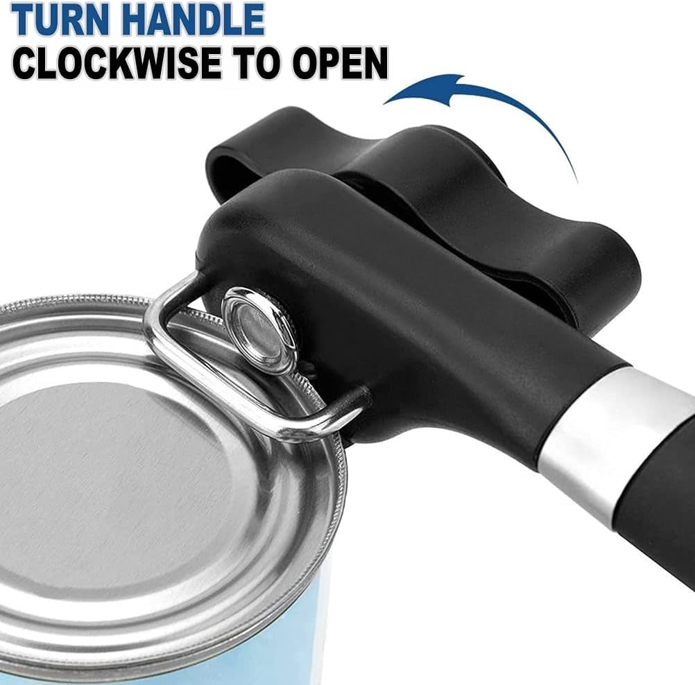 - Cut safe Manual can opener smooth edge - handheld Side cut can opener, Ergonomic Smooth Edge, Food Grade Stainless Steel Cutting Can Opener for Home, Kitchen & Restaurant, Green