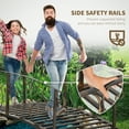 thumbnail image 4 of Outsunny 6FT Garden Bridge with Safety Rails Decorative Pond Bridge, Brown, 4 of 10