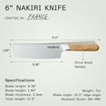 thumbnail image 4 of Made In Cookware - 6" Nakiri Knife - Crafted in France - Full Tang With Olive Wood Handle, 4 of 7