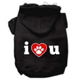 thumbnail image 3 of Pet Dog  Cat Hoodie Screen Printed, "I Love U", 3 of 10