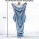 thumbnail image 4 of Shark Blanket Adult, Shark Blanket Super Soft Cozy Flannel Hoodie, Shark Wearable Blanket, Shark Blanket Hoodie Sleeping Bag, 4 of 5