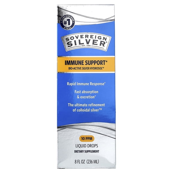 Sovereign Silver Hydrosol 10 ppm Dropper, 8 Oz