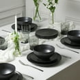 thumbnail image 2 of Stone Lain Rio 32-Piece Dinnerware Set Stoneware, Includes Glassware, Service for 8, Black, 2 of 6