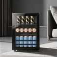 thumbnail image 2 of TACOOL 45Cans Mini Beverage Refrigerator Cooler, Mini Fridge with Glass Door 7 Temperature Setting for Home/Bar/Office, 2 of 9
