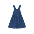 thumbnail image 1 of Robe Fille Bleue en Denim Bretelles Boutons Combinaison Décontractée 4-5 Ans, 1 of 5